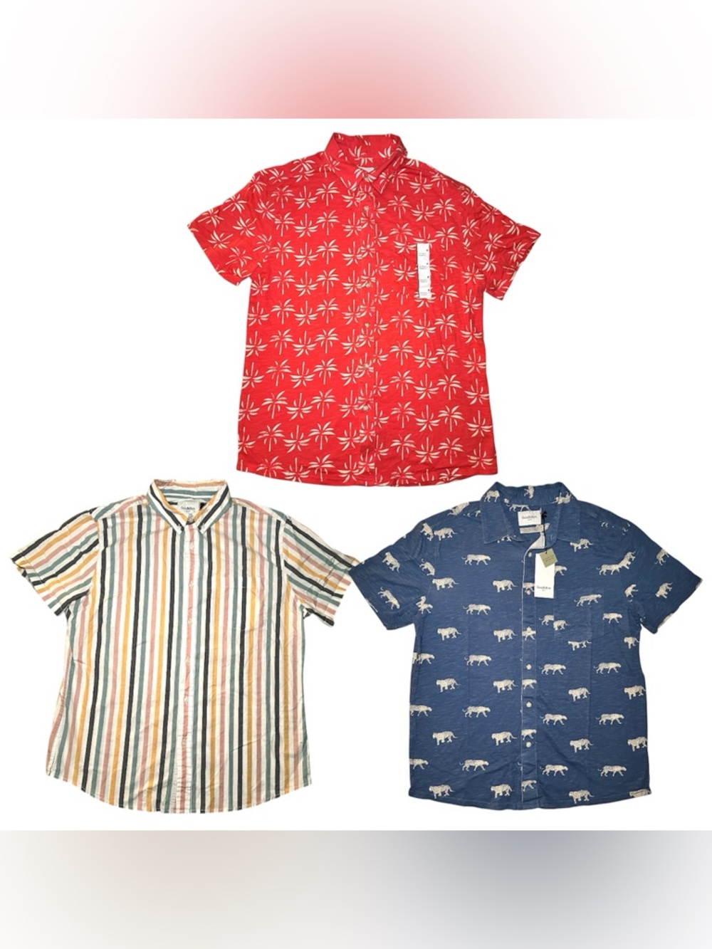 NWT Lot of 3 Goodfellow & Co Men’s Button-Down Shirts — Size M